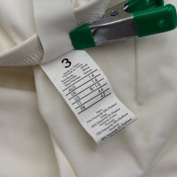 🆕 ZIMMERMANN 🧿 NWOT Separates Sculpt Scarf Tie One Piece, White - Sz 3 US8/10 - Picture 13 of 16